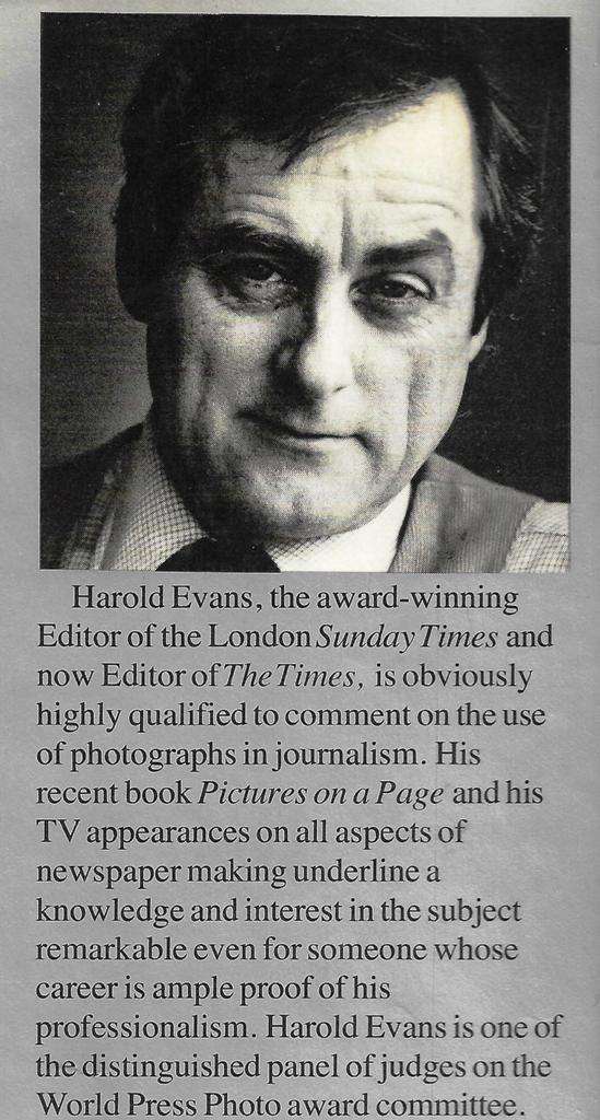 EYE WITNESS (HAROLD EVANS) [HARD COVER WITH SLEEVE]