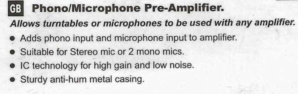 JOSEPH PHONO/MIC PRE-AMPLIFIER [MODEL: MIX-278]