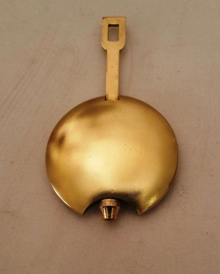 BRASS PENDULUM FOR MANTEL CLOCK [OR OTHER PENDULUM DEDICATED TO FUNCTION INSIDE THE CLOCK CASING]