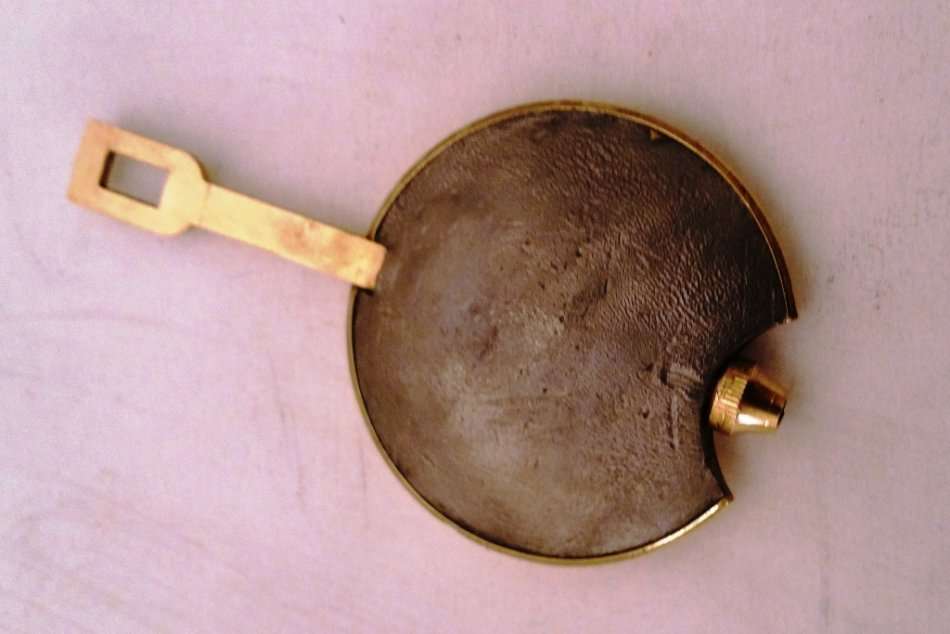 BRASS PENDULUM FOR MANTEL CLOCK [OR OTHER PENDULUM DEDICATED TO FUNCTION INSIDE THE CLOCK CASING]
