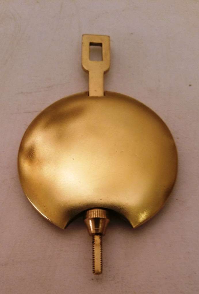 BRASS PENDULUM FOR MANTEL CLOCK [OR OTHER PENDULUM DEDICATED TO FUNCTION INSIDE THE CLOCK CASING]