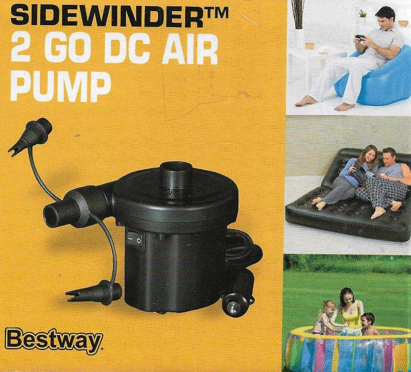 DC AIR PUMP 2 GO ~ SIDEWINDER  [BESTWAY]