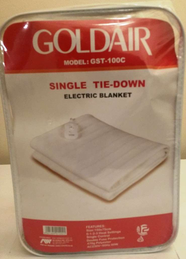 GOLD AIR SINGLE TIE-DOWN ELECTRIC BLANKET