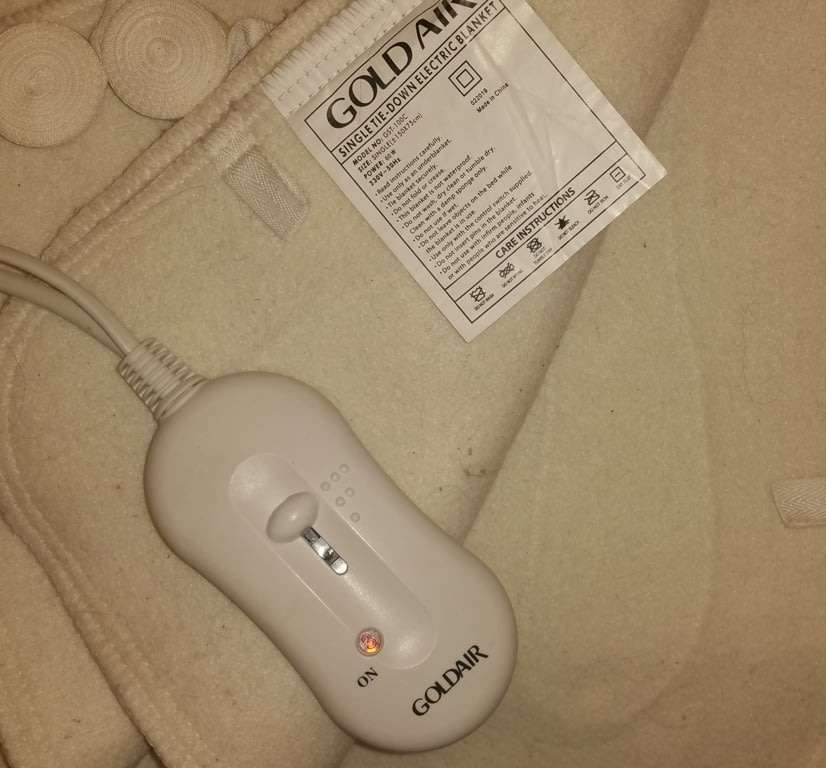 GOLD AIR SINGLE TIE-DOWN ELECTRIC BLANKET