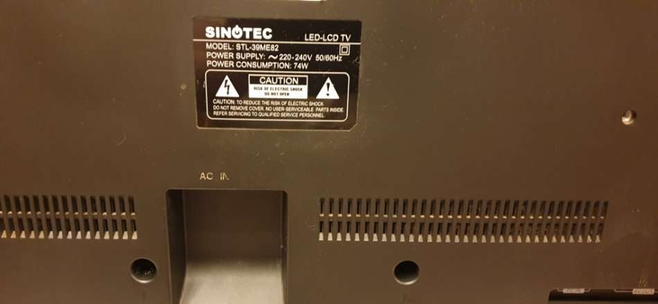 SINOTEC 39 LED LCD TV [STL-39ME82] ~ FOR REPAIR / PARTS