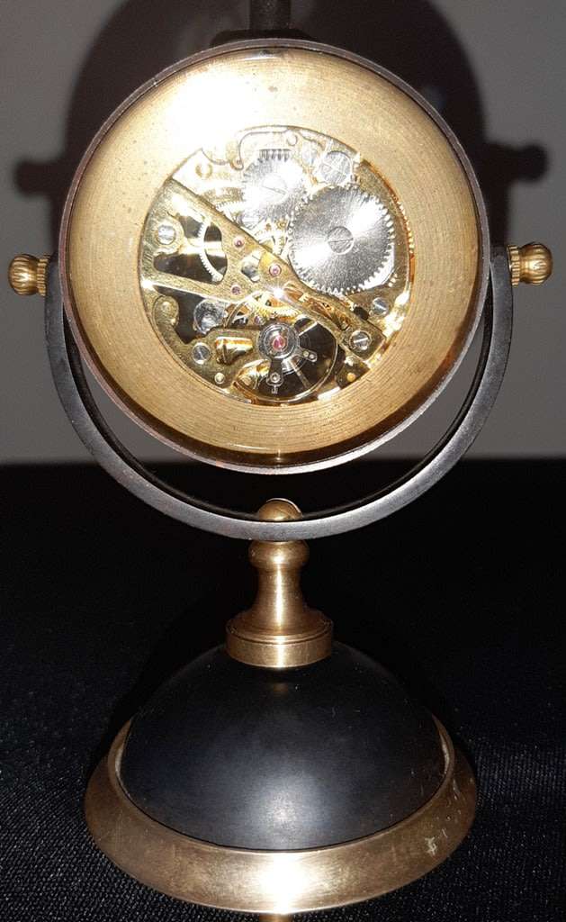 SKELETON BALL DESK CLOCK ~ MECHANICAL GEARS