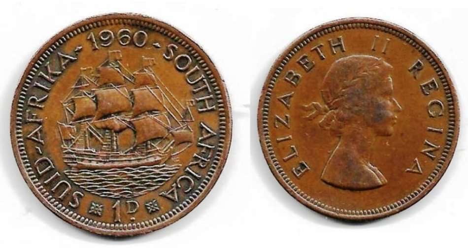 1 PENNY (1D)  ZAR ~ 1960