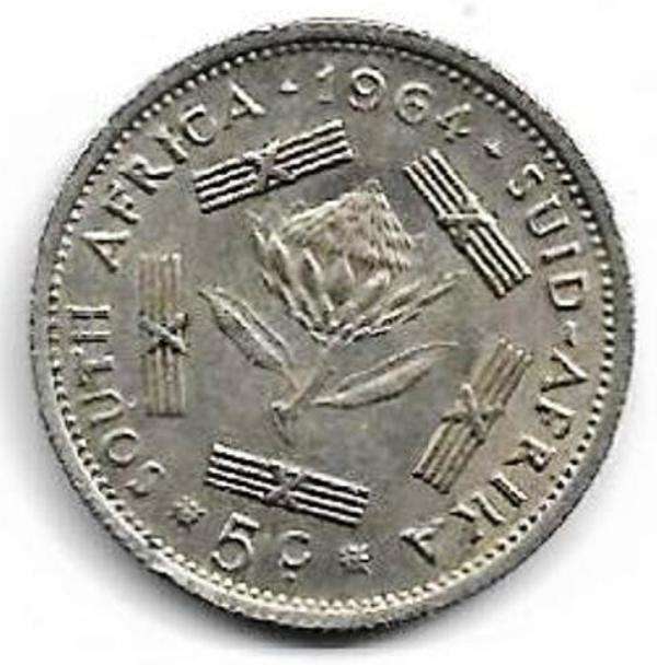 5 CENTS RSA REPUBLIC ~ 1964 [B]
