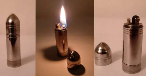 BULLET LIGHTER ~ NICKEL OVER BRASS