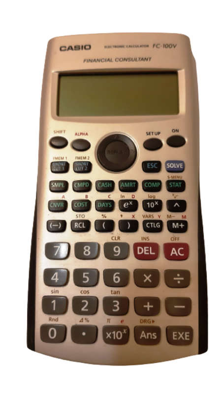 CASIO FC-100V FINANCIAL CONSULTANT CALCULATOR