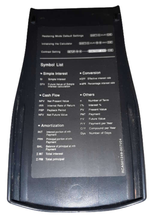 CASIO FC-100V FINANCIAL CONSULTANT CALCULATOR