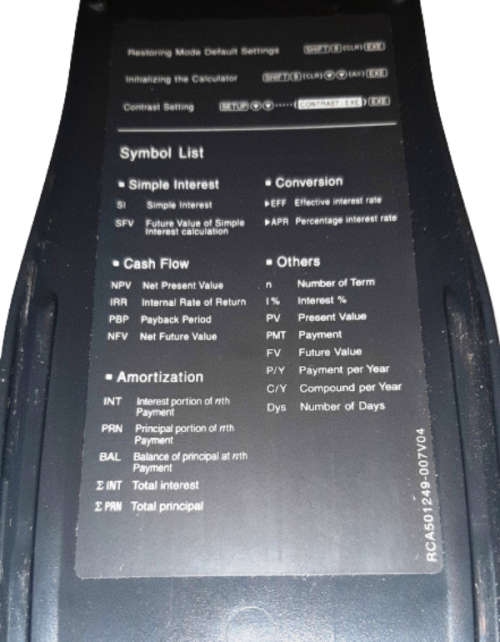 CASIO FC-100V FINANCIAL CONSULTANT CALCULATOR