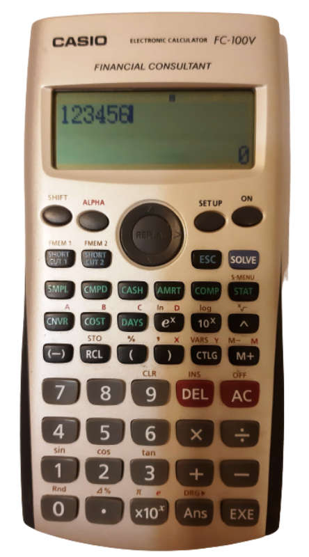CASIO FC-100V FINANCIAL CONSULTANT CALCULATOR