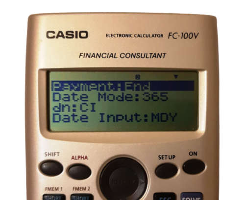 CASIO FC-100V FINANCIAL CONSULTANT CALCULATOR