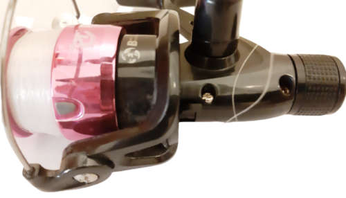 TWO PIONEER FISHING REELS ~ STANDARD CONVENTIONAL: MUSTANG and PINK COMBO