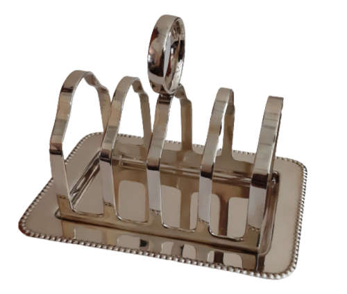 TOAST RACK ~ 4-SLICE ~ PLATED