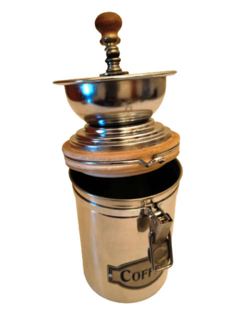 COFFEE GRINDER ~ STEEL VACUUM SEALED CONTAINER