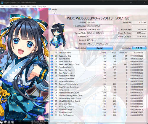 2.5` HDD Western Digital 500GB