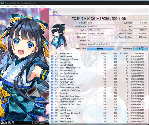 2.5` HDD Toshiba 500Gb
