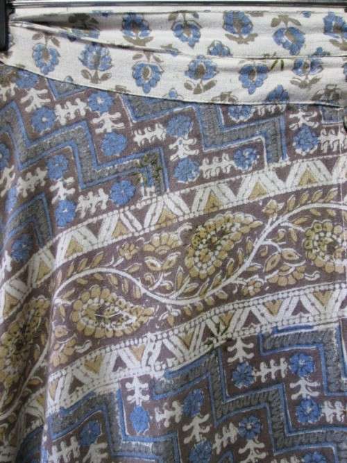 Vintage Boho Wrap Around Go East 100% Cotton Skirt - Free size