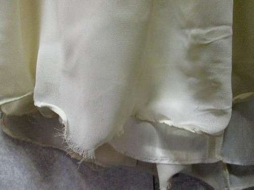 Short Cream Evening Dress - Size 34 (Chest 88cm; Waist 76cm)