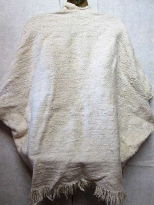 Vintage Thick Cream Wool Loose Fit Hippie Jacket - One Size Fits All
