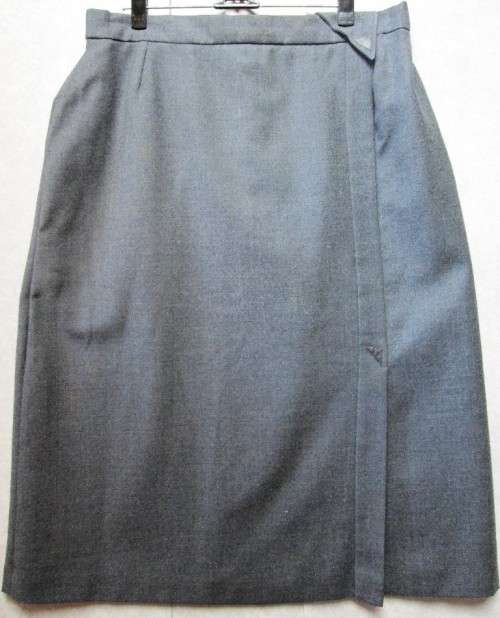 Vintage Grey Pure Wool Lined Skirt - Size 40 (Waist 80cm; Hip 99cm)
