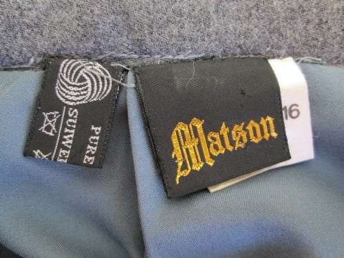 Vintage Grey Pure Wool Lined Skirt - Size 40 (Waist 80cm; Hip 99cm)