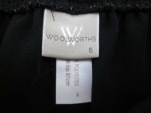 High Waist (With Elastic) Black Polyester Pants - Size 30 (Waist 64-76cm, Hip 92cm) *Quality Brand