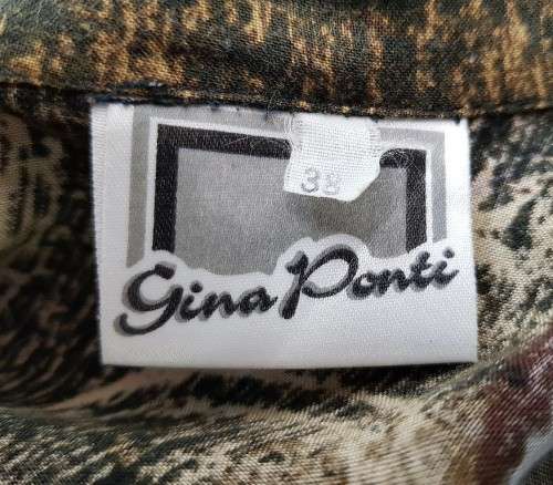 Vintage Patterned Viscose Patterned Shirt - Size 38