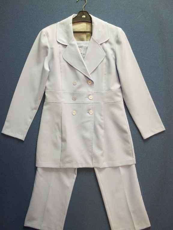 Pale Lilac Pants Suit With Lined Jacket - Size 34 * Quality Brand