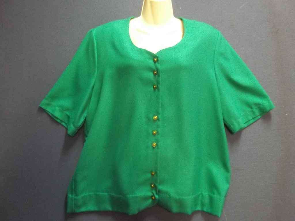 Green Polyester/Viscose Shirt - Size 42 * Quality Brand