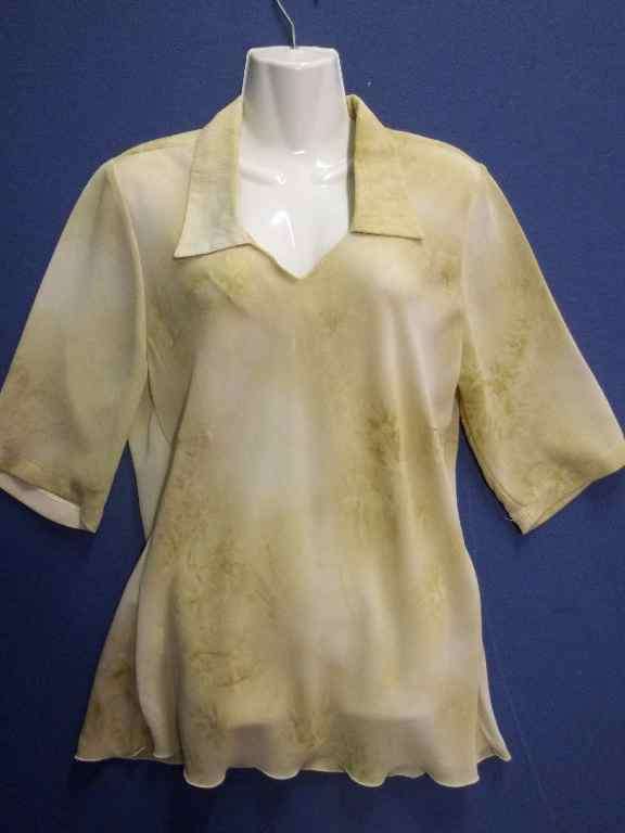 Beige Chiffon Shirt - Size 40 * Quality Brand