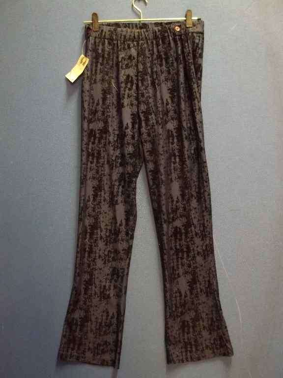 Black & Denim Effect Maternity Pants With Elasticated Waist, Unworn With Original Tag - Size 34