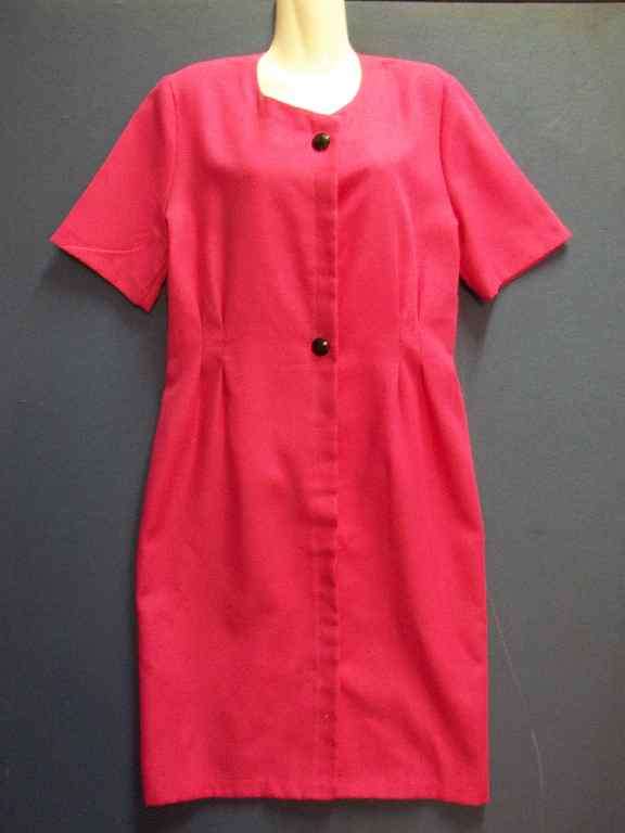 c1980's Vintage Knee Length Pink Dress - Size 38 * Quality Brand