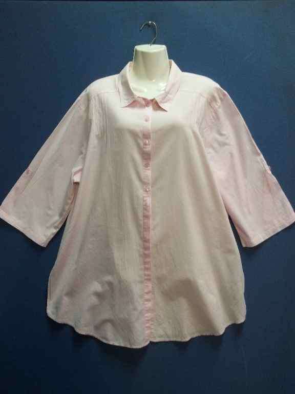 100% Cotton Lightweight Pale Pink Shirt - Size 44 * Quality Brand