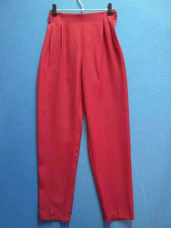 Maroon Polyester Pants With Elasticated Waist - Size S (New)