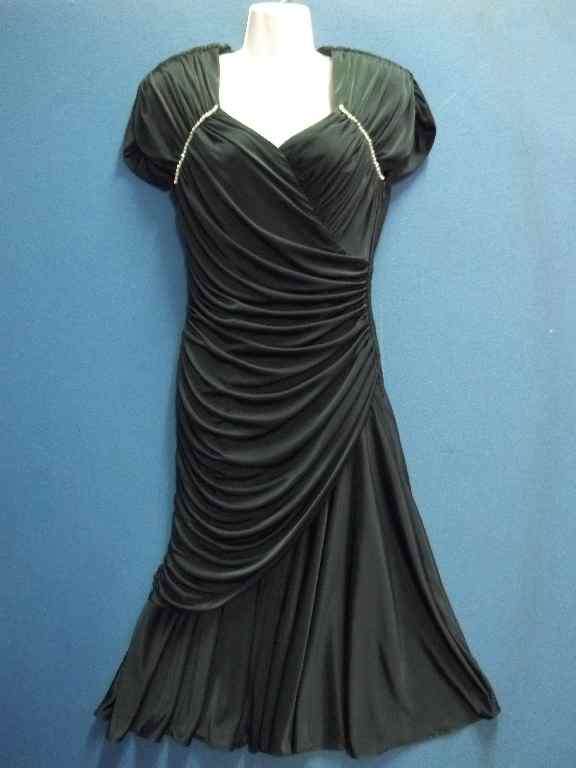 Vintage Black Evening Dress - Size 34