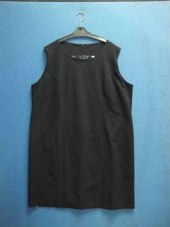 Lined Black Sleeveless Dress - Size 50 * Quality Brand