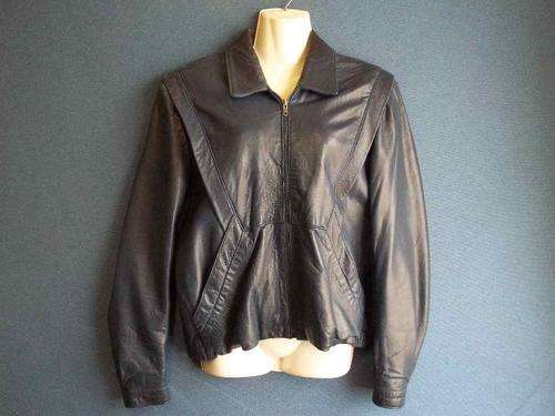 Navy Pointer Leather Jacket - Size 36 * Quality Brand