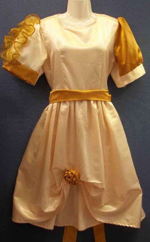 Cream & Gold Bridesmaid Dress - Chest 90cm, Waist 78cm