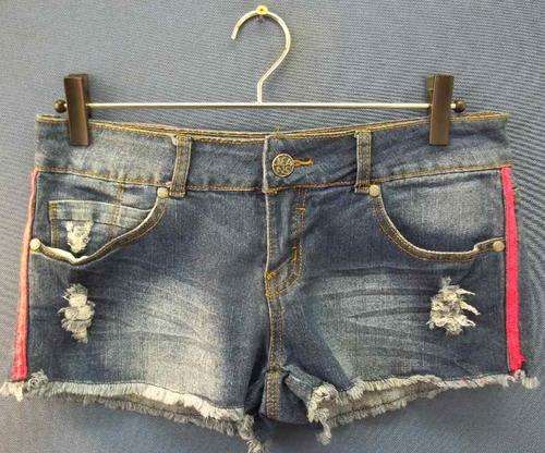 Short Short Stretch Denim Shorts With Fray Detail - Size 36 (Waist 82cm, Hips 96cm)