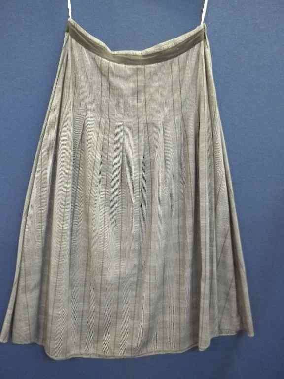 Olive/Grey Tweed Effect Skirt With Pleats - Size 34 * Quality Brand!