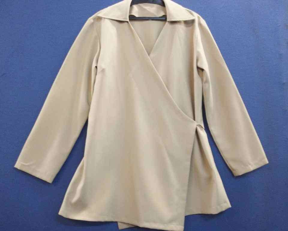 Beige Maternity Crossover Jacket - Size S