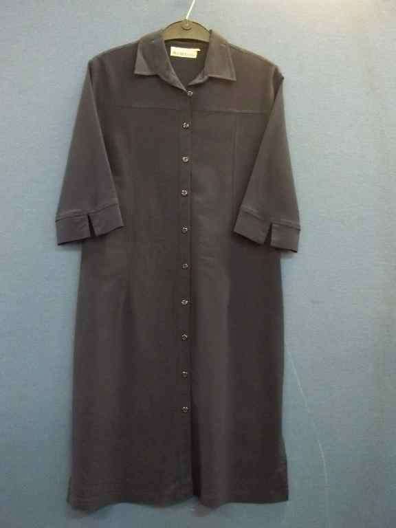 Long Length Navy Shirt With Side Splits - Size 34