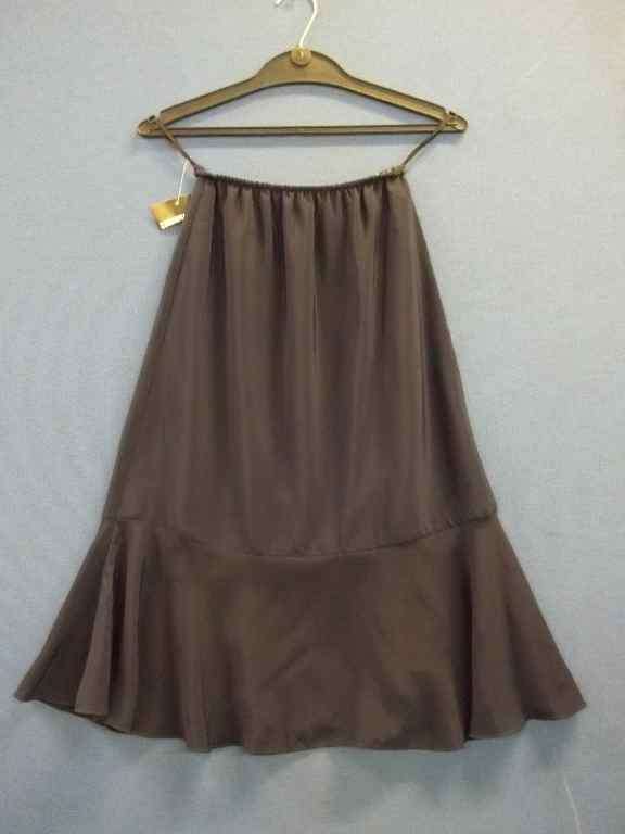 Lined Navy Knee Length Skirt - Size 34