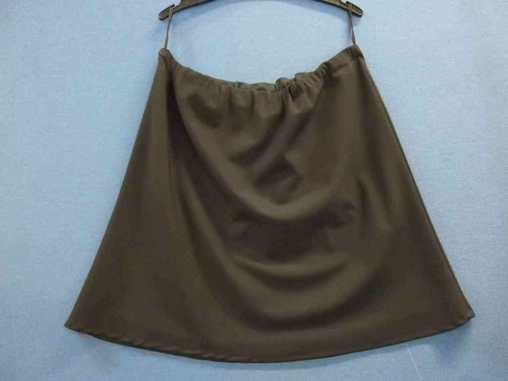 Black Lined Elasticated Waist Above Knee Work Wear Skirt - Size 2XL