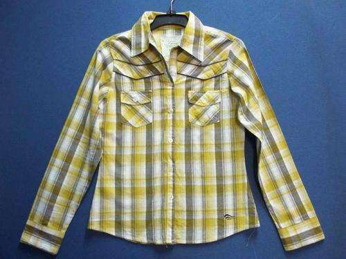 100% Cotton Brown/Mustard Check Shirt - Size S