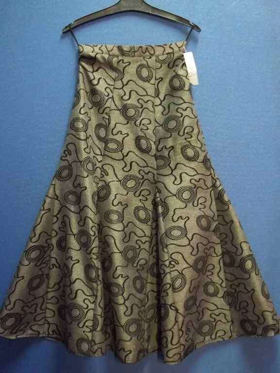 Beige/Brown Patterned Skirt With Fine Glitter Detail - Size 28 (Unworn)