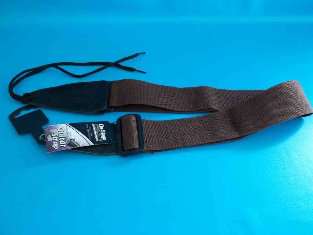 On Stage Gear Adjustable Brown Guitar Strap (Unused)